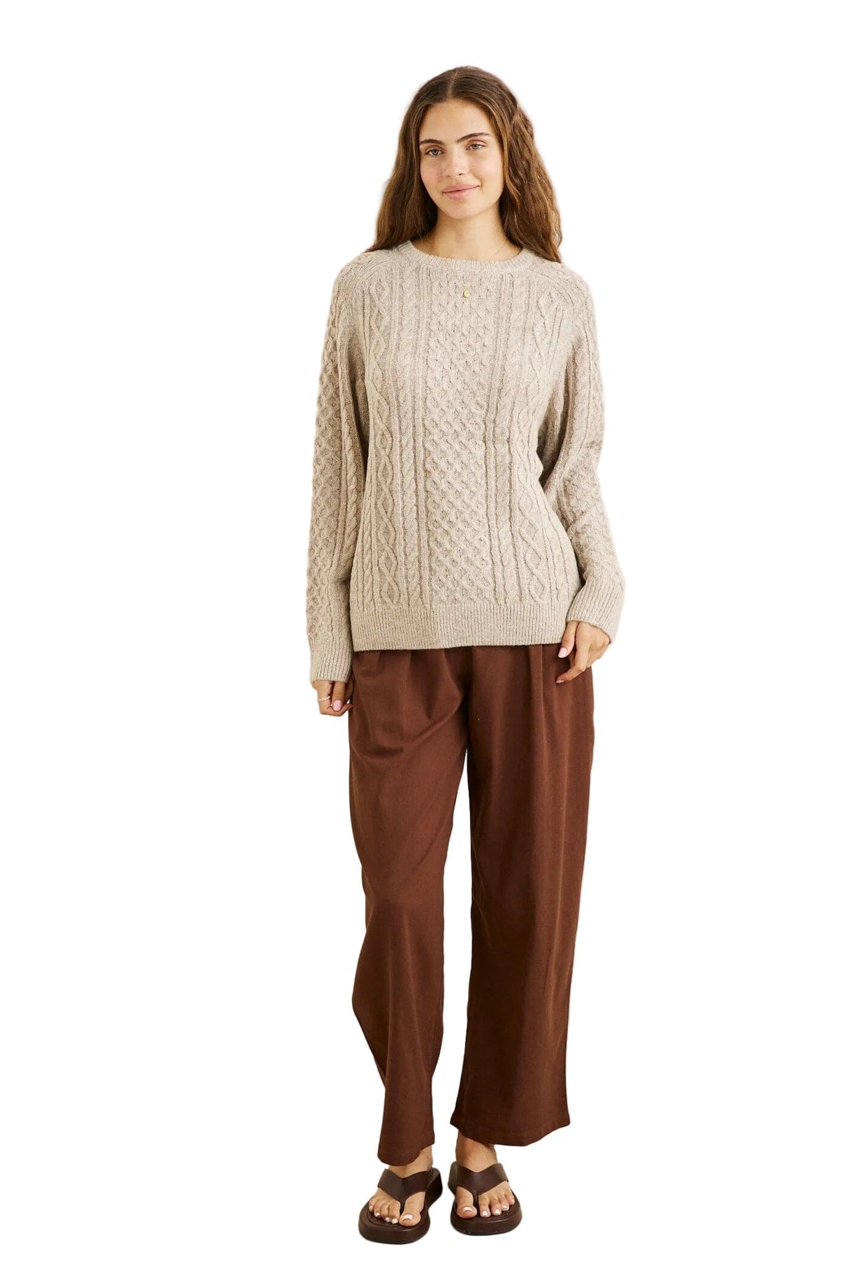 RHYTHM Women's Mohair Oceanside Knit Sweater Sand Women's Sweaters Rhythm 