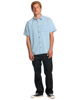 BILLABONG Occy Short Sleeve Button Up Cool Blue Boy's Short Sleeve Button Ups Billabong 