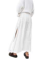 RHYTHM Women's Classic Tiered Maxi Skirt White Women's Skirts Rhythm 