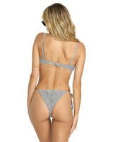 BILLABONG Women's Wave Check Cara Bralette Bikini Top Black Pebble Women's Bikini Tops Billabong 