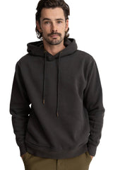 RHYTHM Classic Fleece Pullover Hoodie Vintage Black Men's Pullover Hoodies Rhythm 