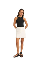 RHYTHM Women's Lenny Drawcord Skirt White Women's Skirts Rhythm 
