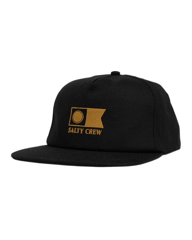 SALTY CREW Flagship 5 Panel Hat Black Men's Hats Salty Crew 