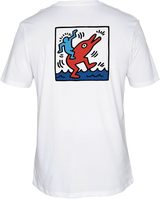 HURLEY Keith Haring Dolphin Ride T-Shirt White Men's Short Sleeve T-Shirts Hurley 