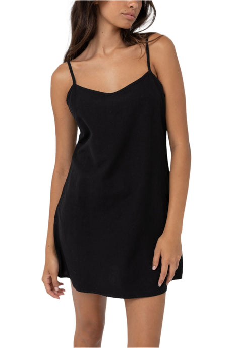 RHYTHM Women's Classic Slip Dress Black Women's Dresses Rhythm 