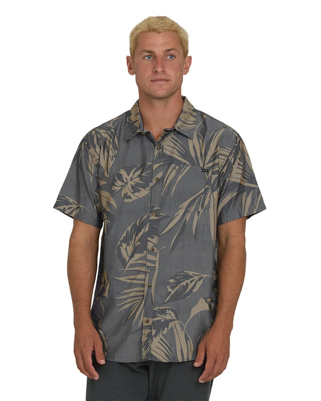 BILLABONG Sundays Lounge Short Sleeve Button Up Black Men's Short Sleeve Button Up Shirts Billabong 