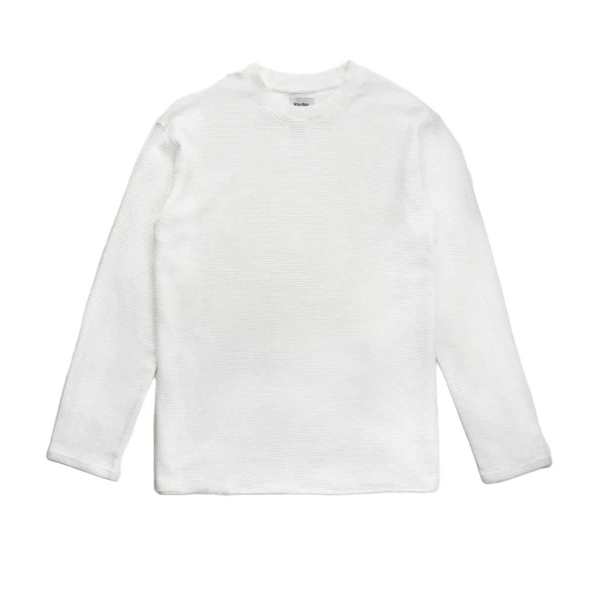 RHYTHM Classic Waffle Knit Vintage White Men's Long Sleeve T-Shirts Rhythm 