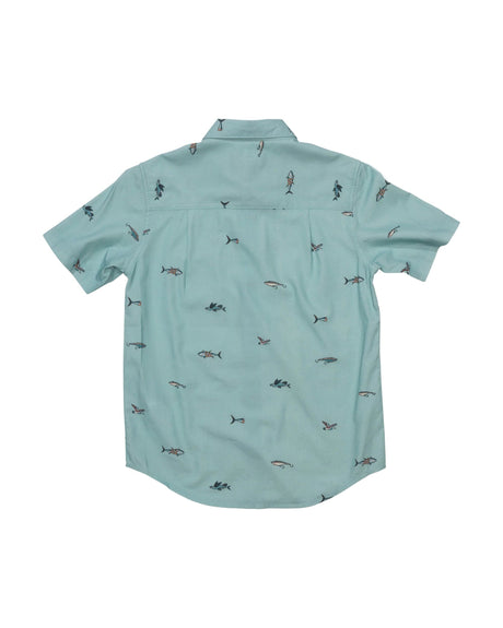 SALTY CREW Boys Crews Short Sleeve Button Up Seaside Boy's Short Sleeve Button Ups Salty Crew 