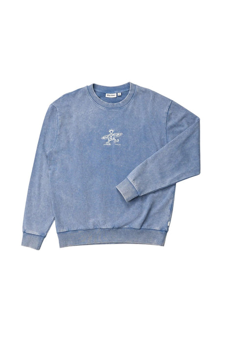 RHYTHM Drifter Salt Wash Crew Slate Men's Crewnecks Rhythm 