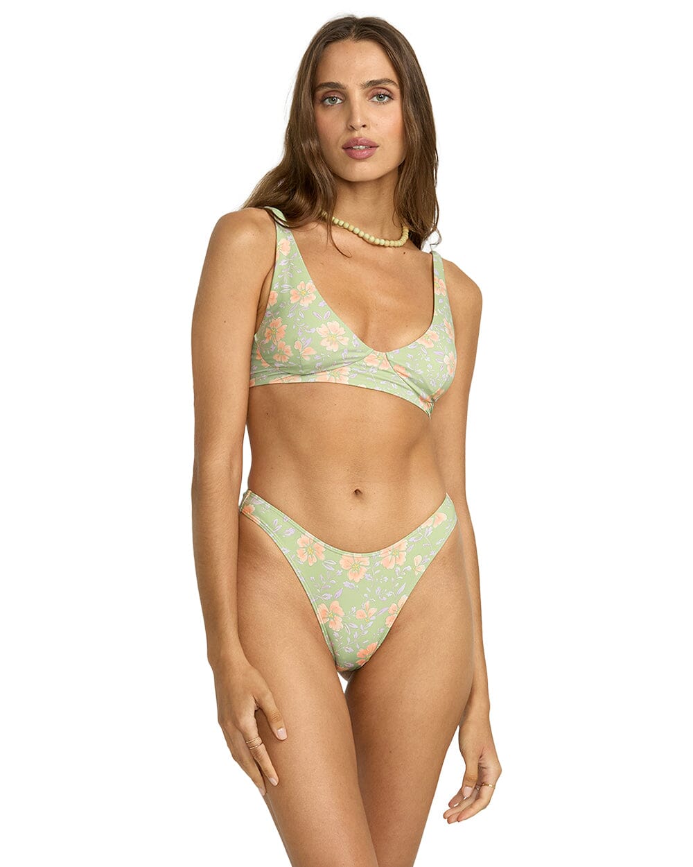 BILLABONG Women's More To Sea Skimpy Hike Bikini Bottom Pistachio Women's Bikini Bottoms Billabong 