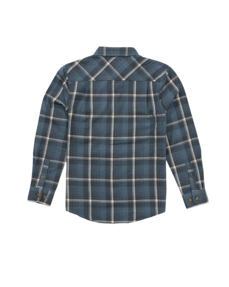 SALTY CREW Daybreak Flannel Channel Blue Men's Long Sleeve Button Up Shirts Salty Crew 