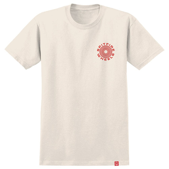 SPITFIRE Classic '87 Swirl Fill T-Shirt Cream/Red/Black Men's Short Sleeve T-Shirts Spitfire 