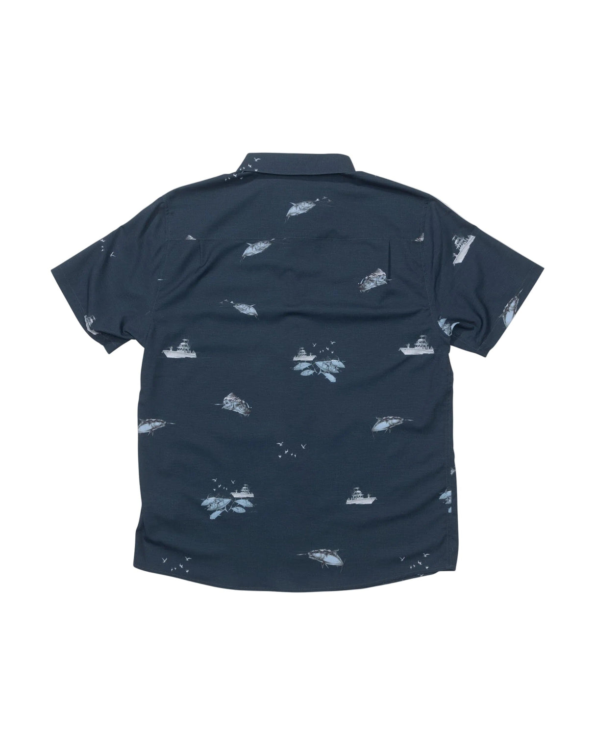 SALTY CREW Breezer Perforated Short Sleeve Button Up Shirt Midnight Navy Men's Short Sleeve Button Up Shirts Salty Crew 