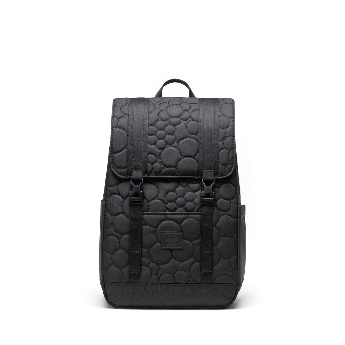 HERSCHEL Quilted Retreat Small Backpack Black Tonal Daisy Backpacks Herschel Supply Company 