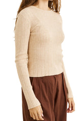 RHYTHM Women's Essential Long Sleeve Knit Top Oat Women's Long Sleeve T-Shirts Rhythm 