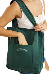 RHYTHM Collegiate Tote Bag Forest Tote Bags Rhythm 