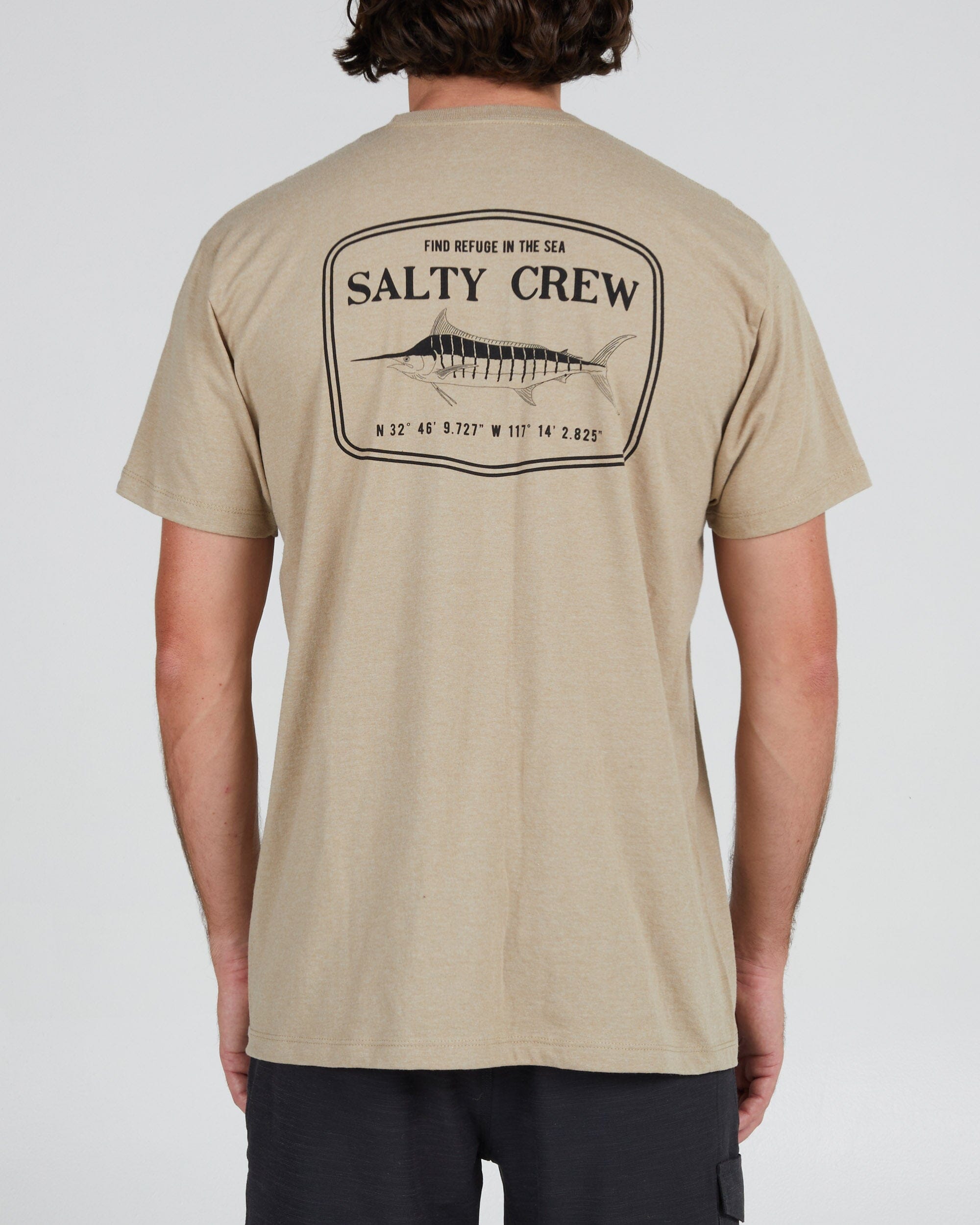 SALTY CREW Stealth T-Shirt Khaki Heather Men's Short Sleeve T-Shirts Salty Crew 