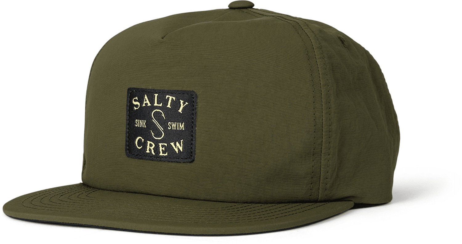 SALTY CREW Clubhouse 5 Panel Hat Olive Men's Hats Salty Crew 
