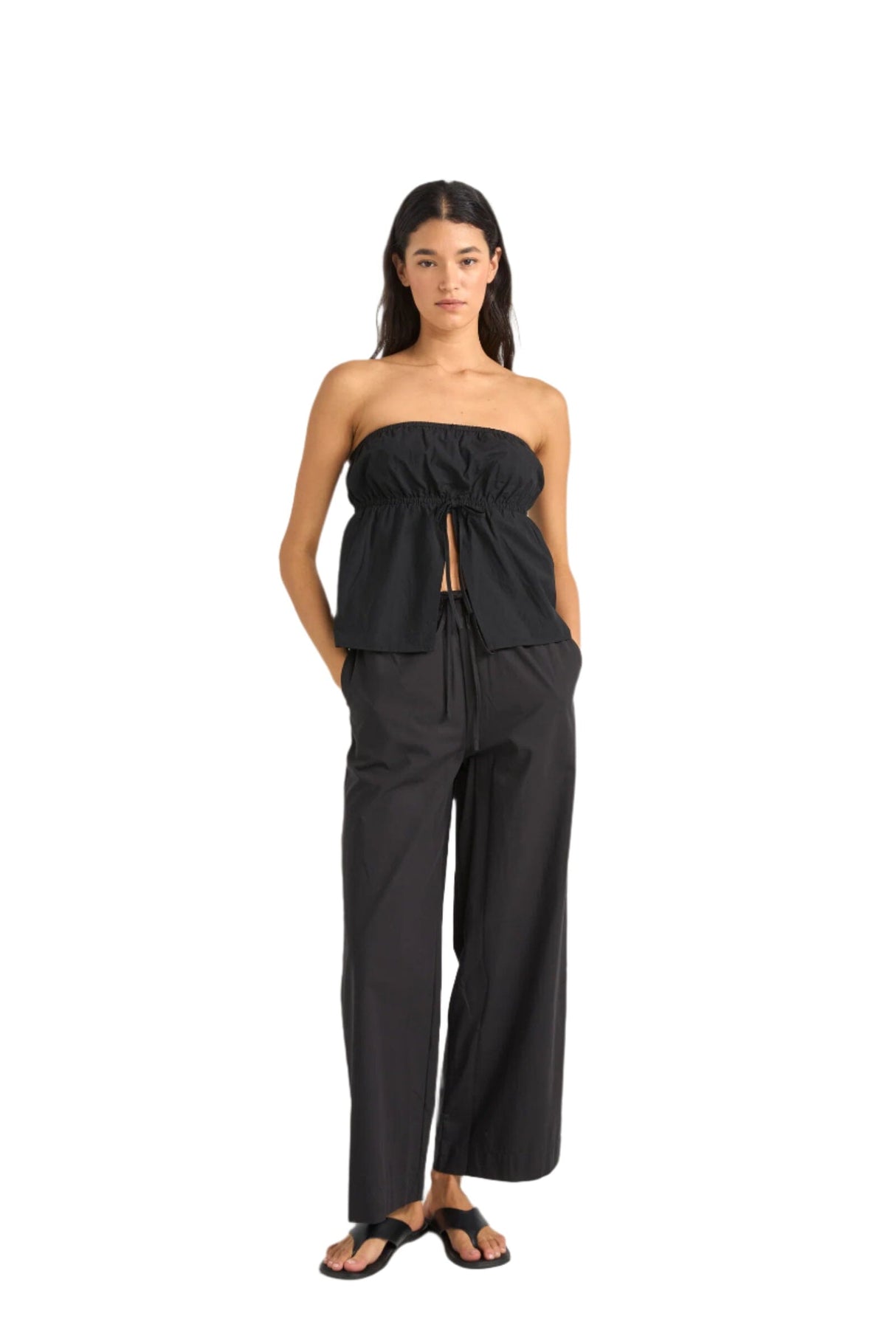 RHYTHM Women's Posie Gathered Top Black Women's Tank Tops and Halter Tops Rhythm 