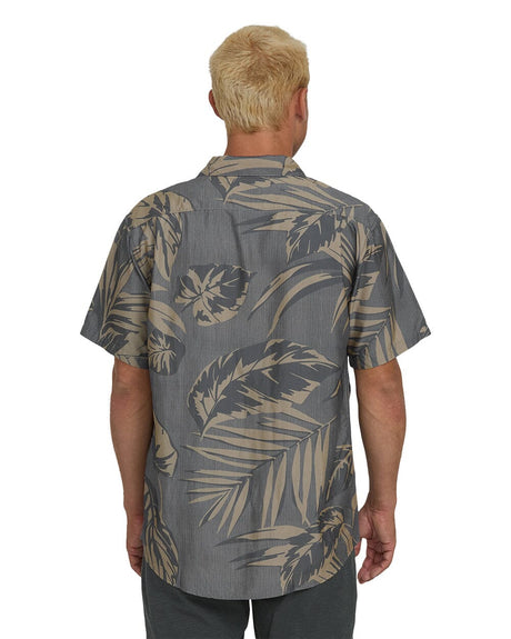 BILLABONG Sundays Lounge Short Sleeve Button Up Black Men's Short Sleeve Button Up Shirts Billabong 