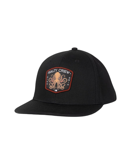 SALTY CREW Boys Tako Club Snapback Hat Black Boy's Hats Salty Crew 