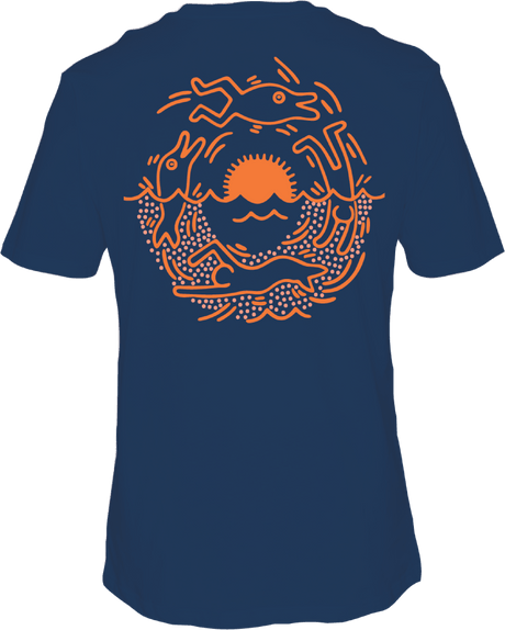 HURLEY Keith Haring Seascape T-Shirt Abyss Men's Short Sleeve T-Shirts Hurley 