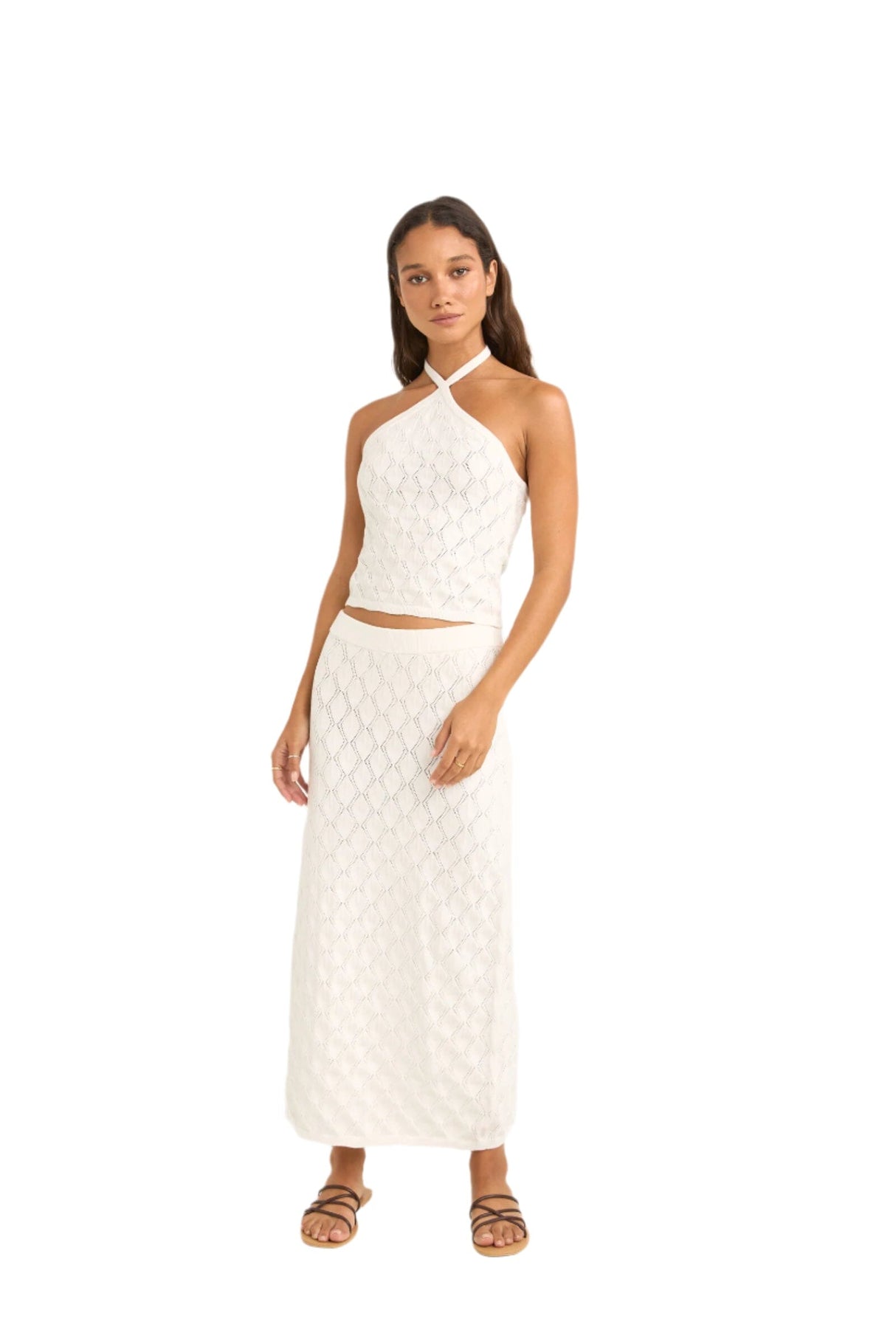 RHYTHM Women's Daisy Knit Skirt Ivory Women's Skirts Rhythm 