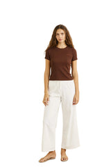 RHYTHM Women's Everyday Rib T-Shirt Chocolate Women's Short Sleeve T-Shirts Rhythm 