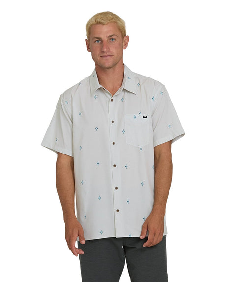 BILLABONG A/Div Surftrek Perforated Short Sleeve Button Up Oatmeal Men's Short Sleeve Button Up Shirts Billabong 