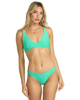 BILLABONG Women's Tanlines Cami Plunge Bikini Top Seagreen Women's Bikini Tops Billabong 