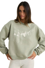 RHYTHM Women's Melia Crew Neck Fleece Palm Women's Crewnecks Rhythm 