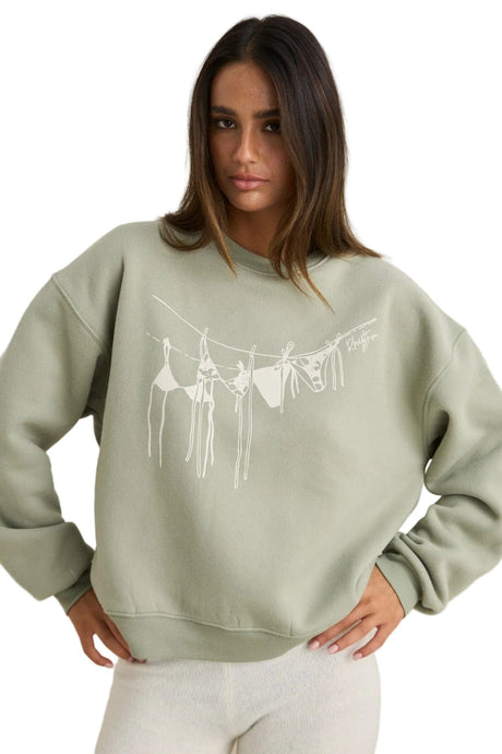 RHYTHM Women's Melia Crew Neck Fleece Palm Women's Crewnecks Rhythm 
