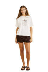 RHYTHM Women's Ocean Sounds Raglan T-Shirt Vintage White Women's Short Sleeve T-Shirts Rhythm 