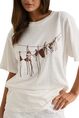 RHYTHM Women's Melia Oversized T-Shirt Chocolate Women's Short Sleeve T-Shirts Rhythm 