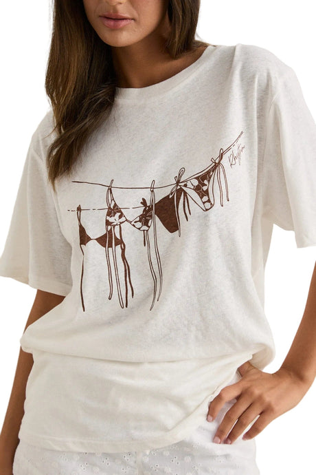 RHYTHM Women's Melia Oversized T-Shirt Chocolate Women's Short Sleeve T-Shirts Rhythm 
