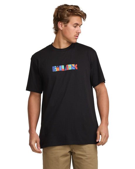 BILLABONG Block Party T-Shirt Washed Black Men's Short Sleeve T-Shirts Billabong 