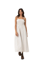 RHYTHM Women's Classic Shirred Midi Dress Oat Women's Dresses Rhythm 