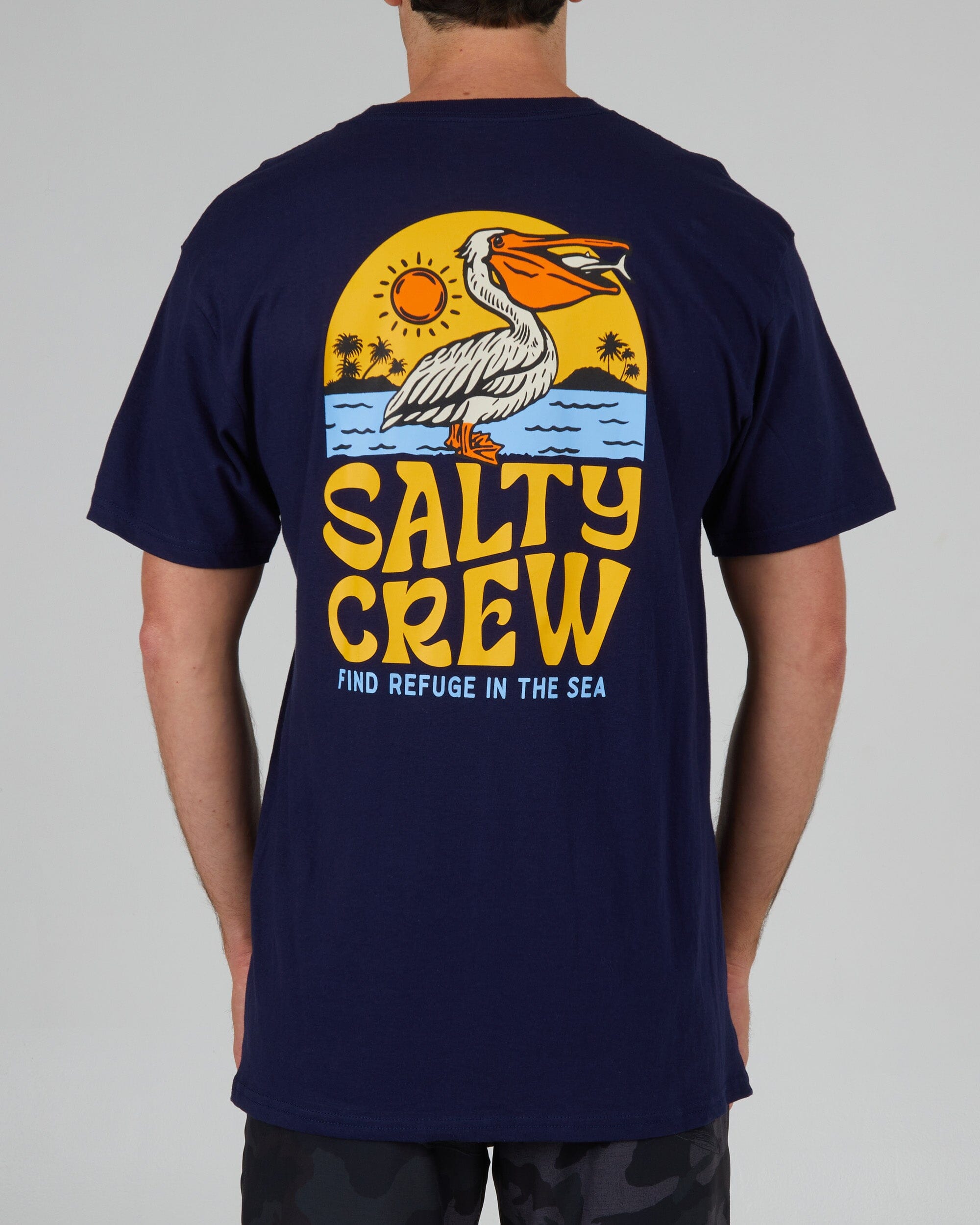 SALTY CREW Seaside T-Shirt Navy Men's Short Sleeve T-Shirts Salty Crew 