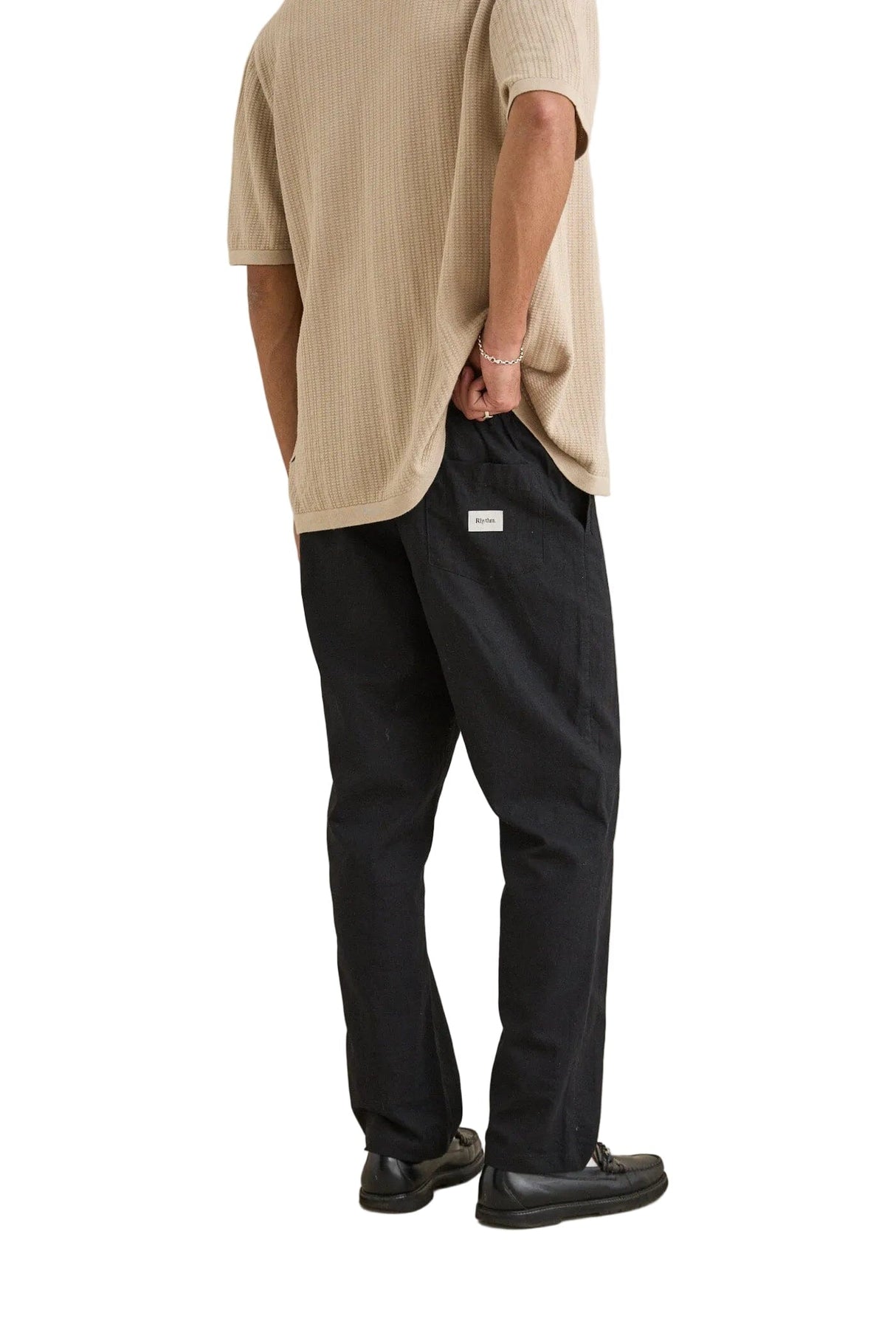 RHYTHM Linen Jam Pants Black Men's Pants Rhythm 