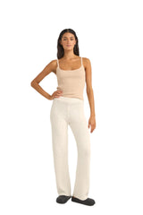 RHYTHM Women's Adele Knit Pant White Women's Pants Rhythm 