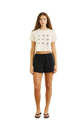 RHYTHM Women's Georgia Floral Crop T-Shirt White Women's Short Sleeve T-Shirts Rhythm 
