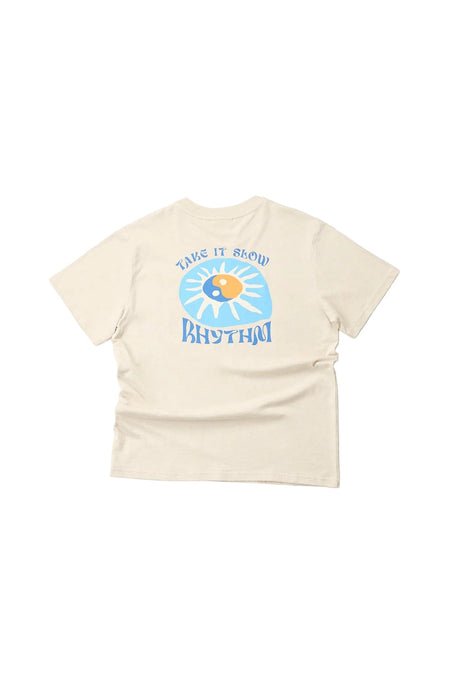 RHYTHM Slow Down Slub T-Shirt Moonrock Men's Short Sleeve T-Shirts Rhythm 