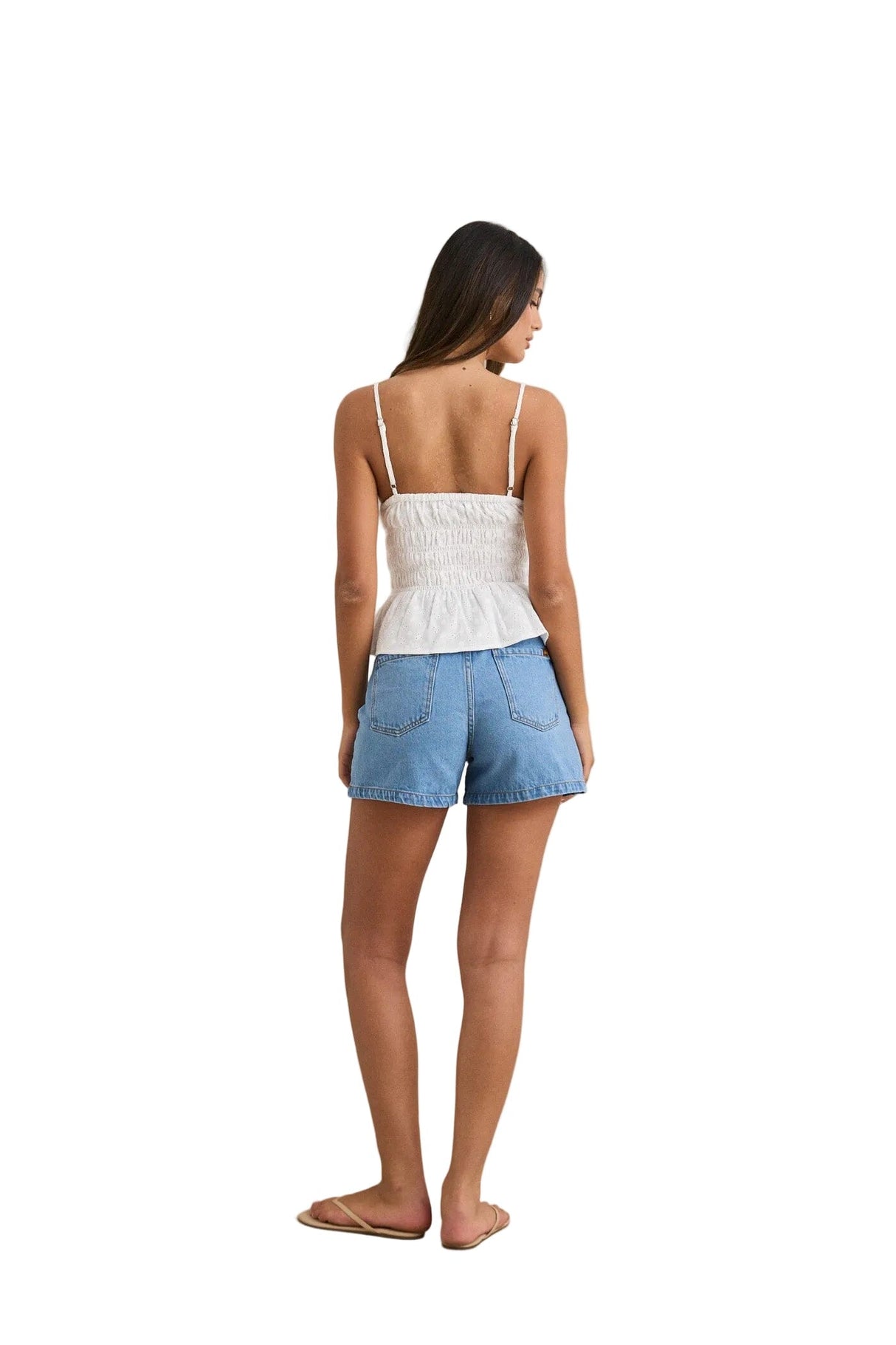 RHYTHM Women's Gigi Tie Front Top White Women's Tank Tops and Halter Tops Rhythm 