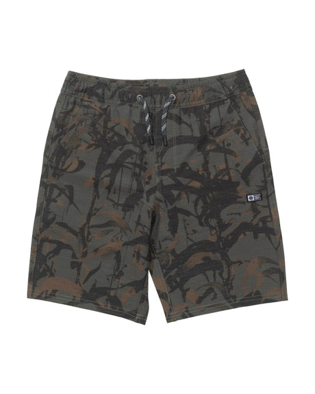 SALTY CREW Boys Drifter 16" Elastic Hybrid Shorts Kelp Camo Boy's Hybrid Shorts Salty Crew 
