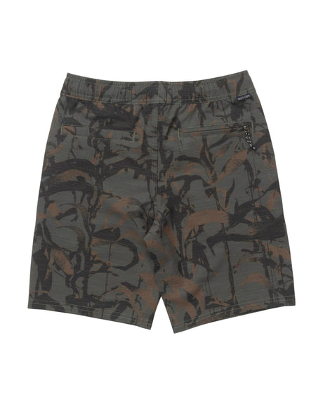 SALTY CREW Boys Drifter 16" Elastic Hybrid Shorts Kelp Camo Boy's Hybrid Shorts Salty Crew 