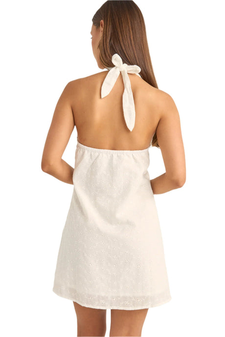 RHYTHM Women's Rosetta Halter Mini Dress White Women's Dresses Rhythm 