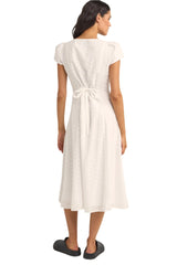 RHYTHM Women's Tallulah Cap Sleeve Midi Dress White Women's Dresses Rhythm 