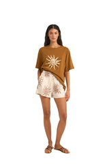 RHYTHM Women's Seafarer Shorts Brown Women's Shorts Rhythm 