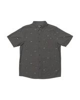 SALTY CREW Crew Short Sleeve Button Up Shirt Charcoal Men's Short Sleeve Button Up Shirts Salty Crew 