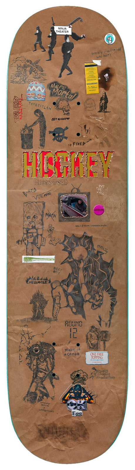 HOCKEY Paper Cover Diego Todd Shape 2 8.38 Skateboard Deck Skateboard Decks Hockey 